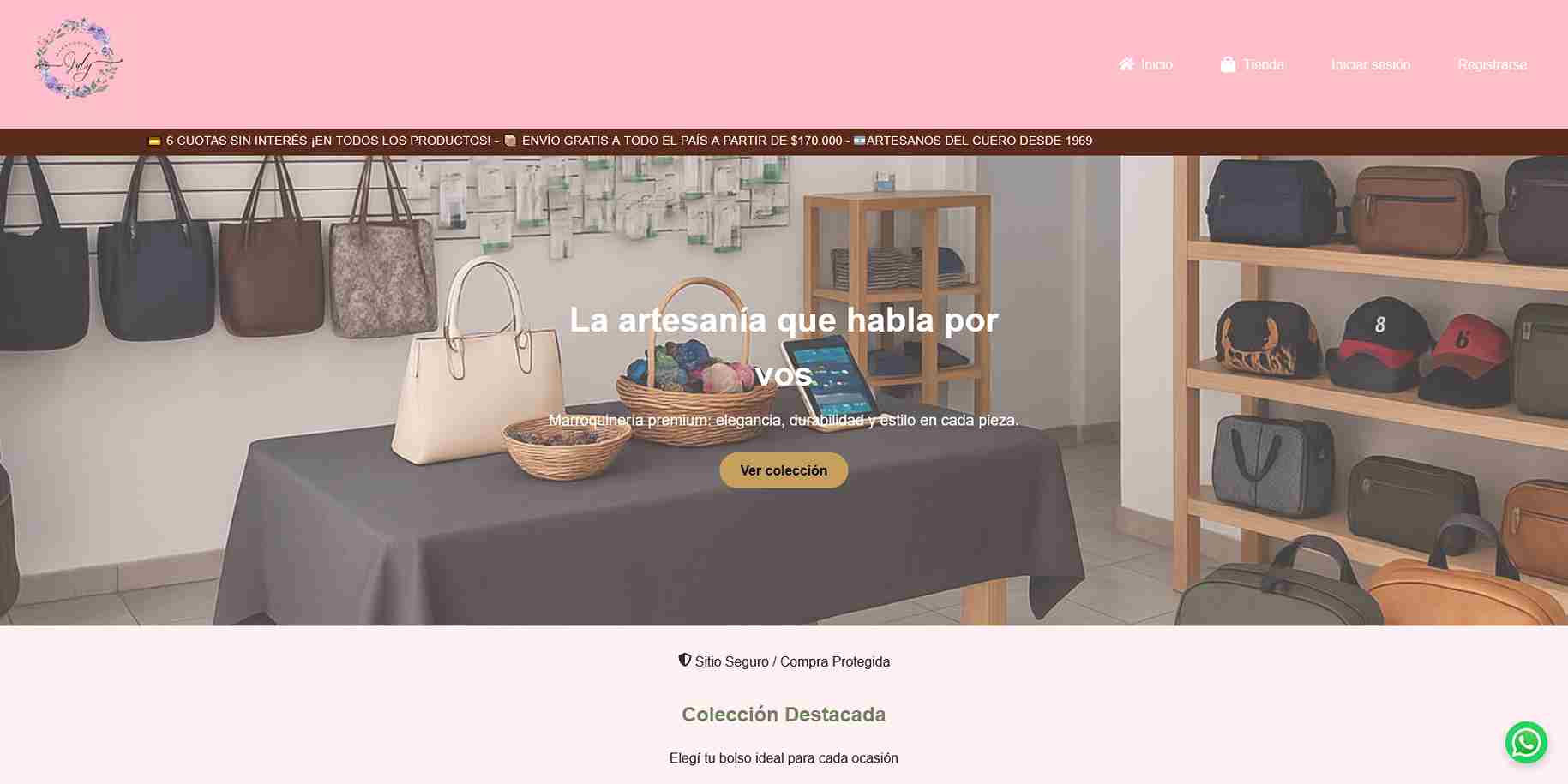 Captura del proyecto: July Marroquineria