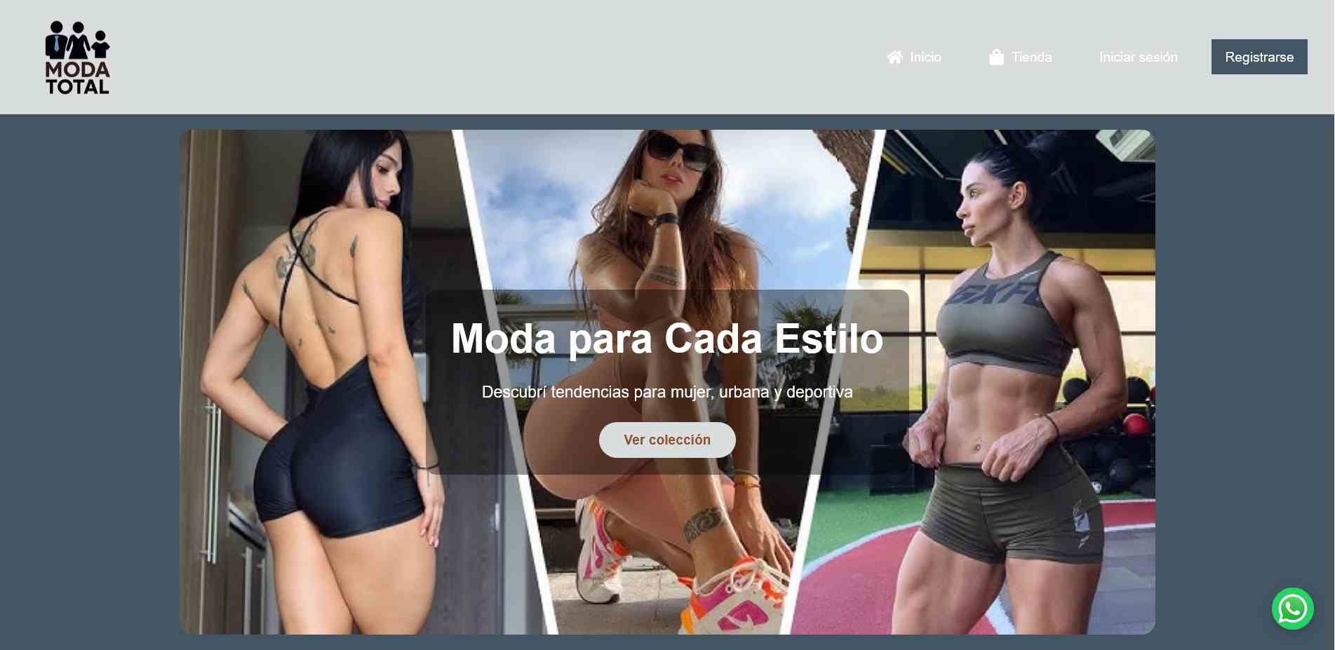 Captura del proyecto: Moda Total Ecommerce