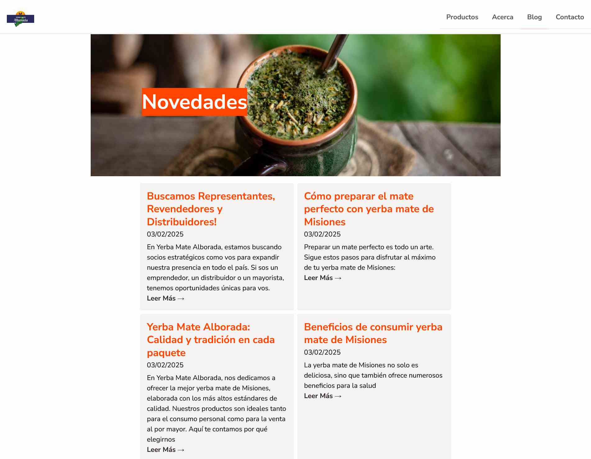 Captura del proyecto: Yerba Mate App